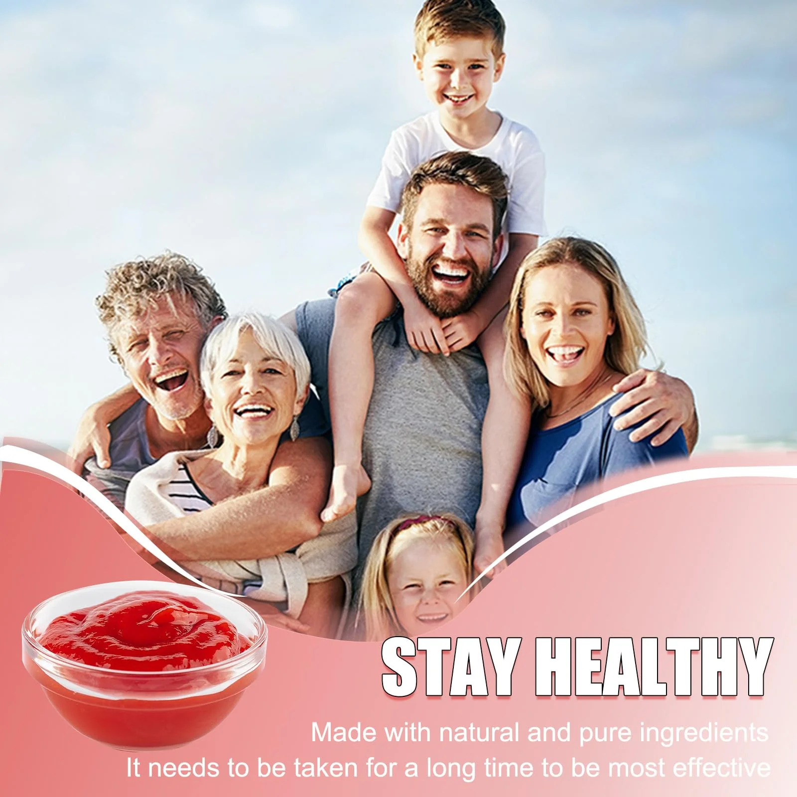QANLOI 15OZ Strawberry Flavored Sea Moss Gel, 15-in-1 Ingredient, Rich in Ashwagandha, Vitamins and Minerals, Promotes Metabolism & Improves Digestion - Image 2
