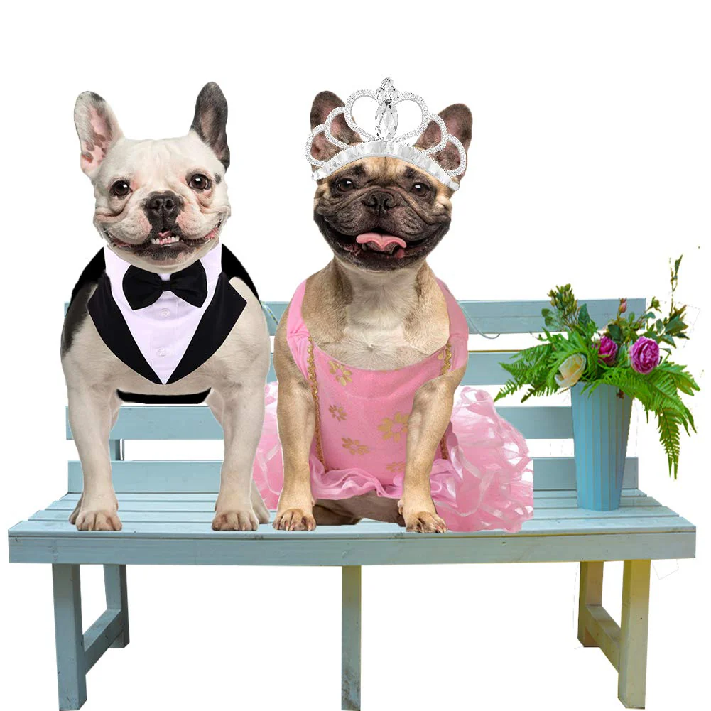 QBLEEV Tuxedo for Large Dogs, Suit and Bandana Set, Wedding Outfit With Bow Tie, Formal Tux Costume for Halloween, Christmas, Birthday Party, Cosplay, Black 2XL - Image 2