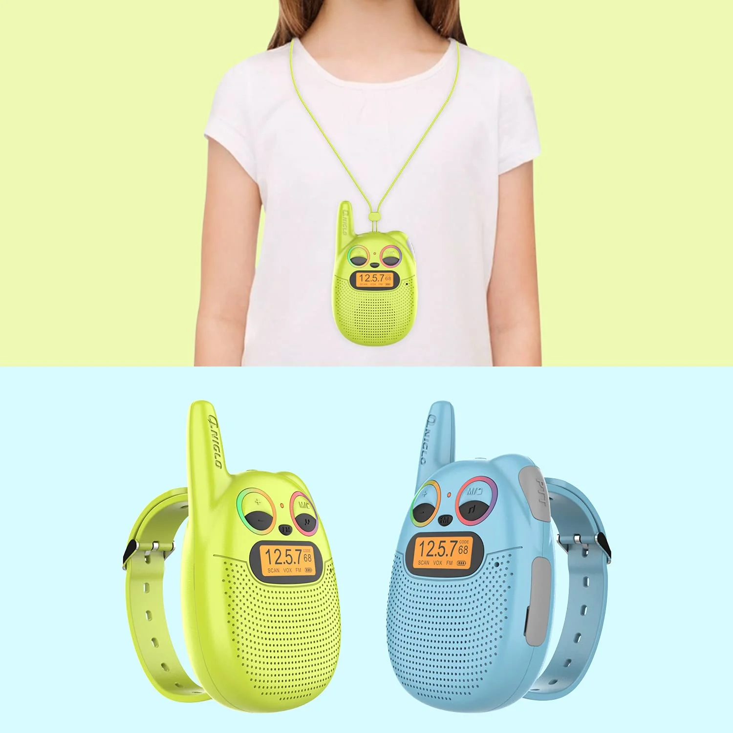 Qniglo Walkie Talkies for Kids Rechargeable 4 Pack, Kids Toys for 3-14 Year Old Girls Gifts Walkie Talkies for Outdoor Camping Games Christmas Birthday for 5 6 7 8 9 10 Year Old Boys Toddlers - Image 5