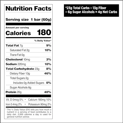 Quest Nutrition Blueberry Muffin Protein Bars, 20g Protein, 2g Sugar, 5g Net Carb, Gluten Free, Keto Friendly, 12 Count - Image 8
