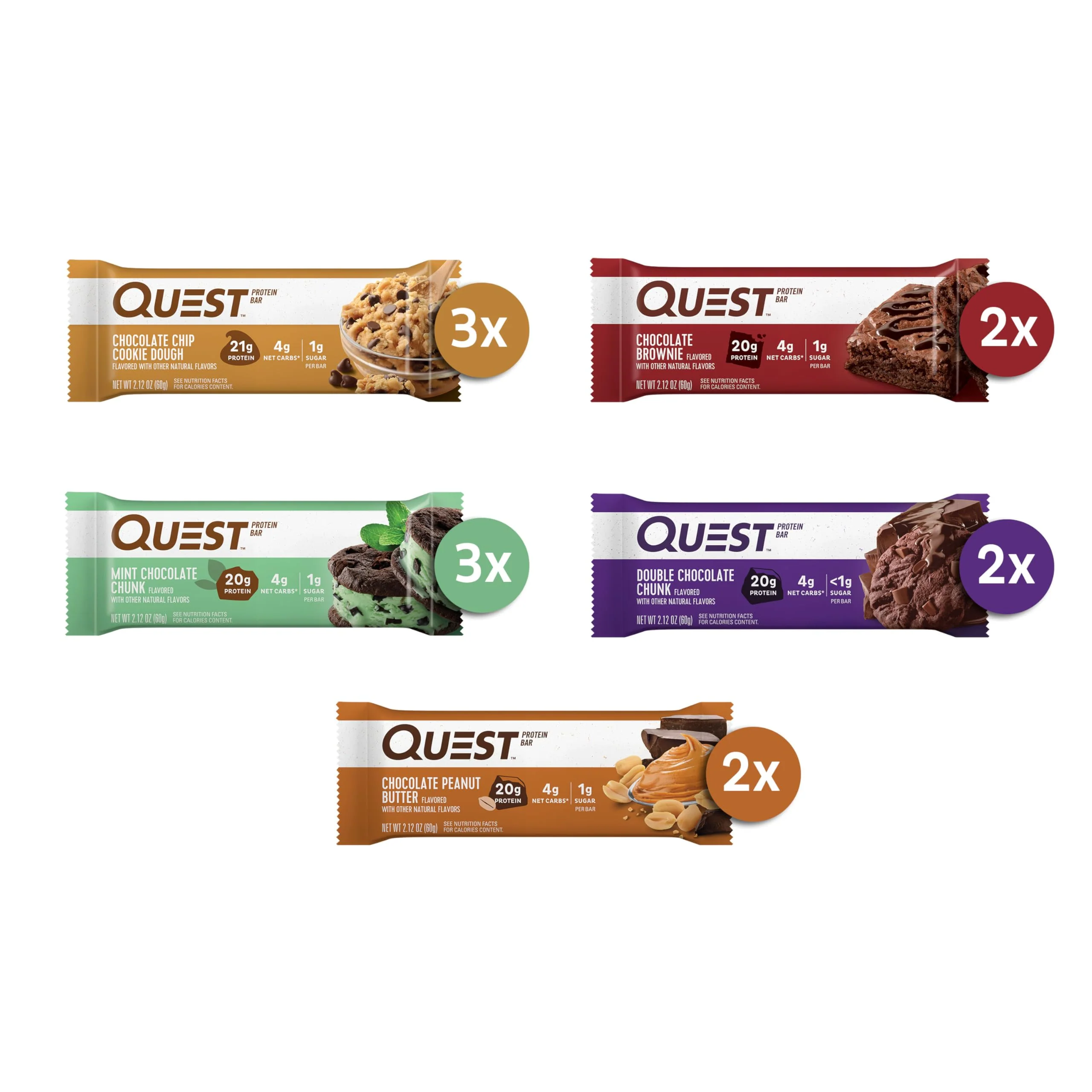 Quest Nutrition Chocolate Lovers Variety Pack, High Protein, Low Carb, Gluten Free, Keto Friendly, 12 Count - Image 3