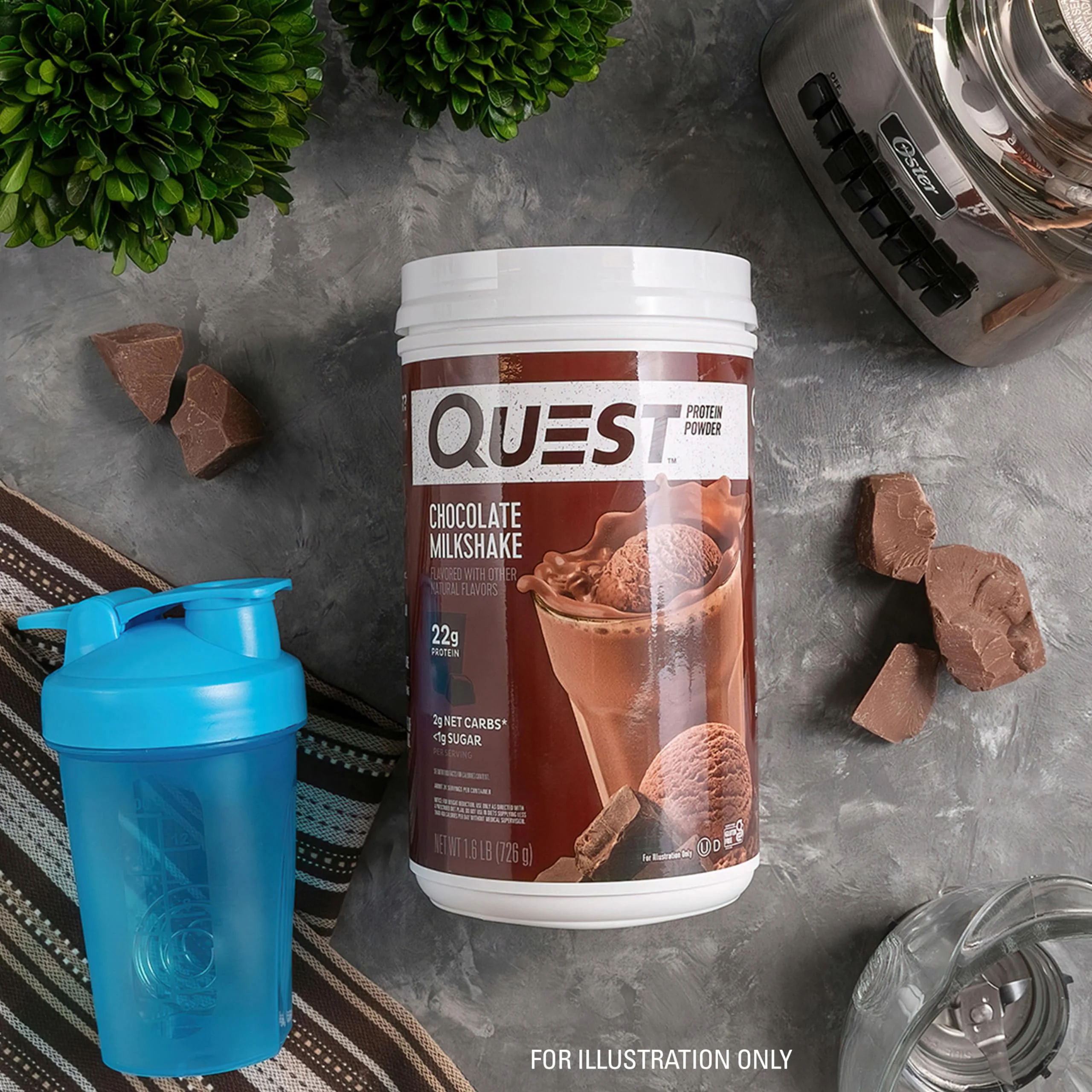 Quest Nutrition Chocolate Milkshake Protein Powder, 22g Protein, 2g Net Carbs, 1g Sugar, Low Carb, Gluten Free, 1.6 Pound, 24 Servings - Image 5