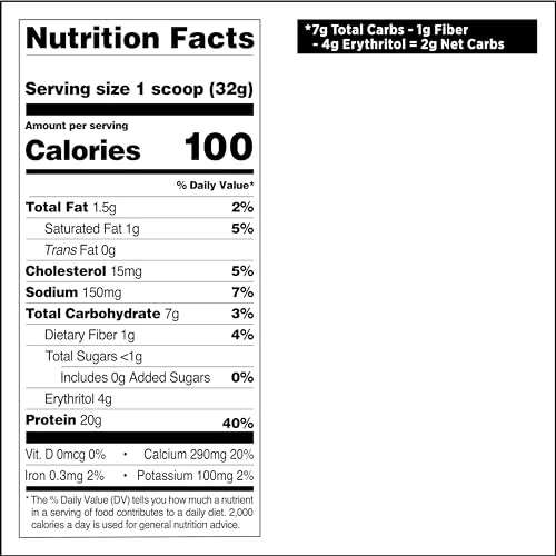 Quest Nutrition Cookies & Cream Protein Powder, 20g Protein, 1g Sugar, Low Carb, Gluten Free, 1.6 Pound, 24 Servings - Image 3
