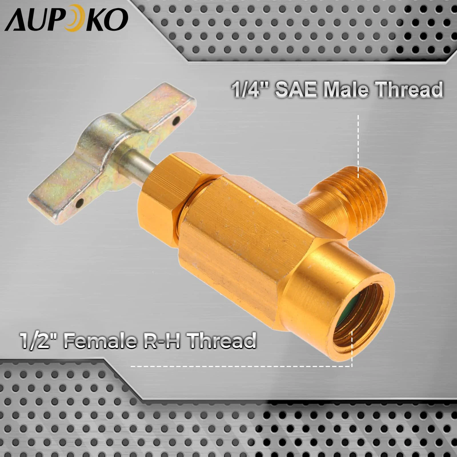 R134A Self-Sealing Can Tap with Right Hand Thread, R134A Valve Tool Bottle Opener with 1/2" Female R-H Thread and 1/4’’ SAE Male Connector, Fits for R134A Automotive Air Conditioning Charging - Image 6