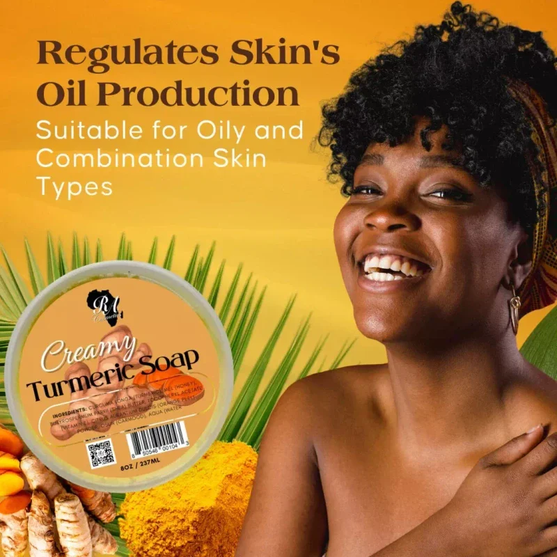 RA Cosmetics - Creamy Turmeric Soap -16oz - Image 3