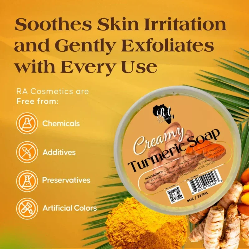 RA Cosmetics - Creamy Turmeric Soap -16oz - Image 4