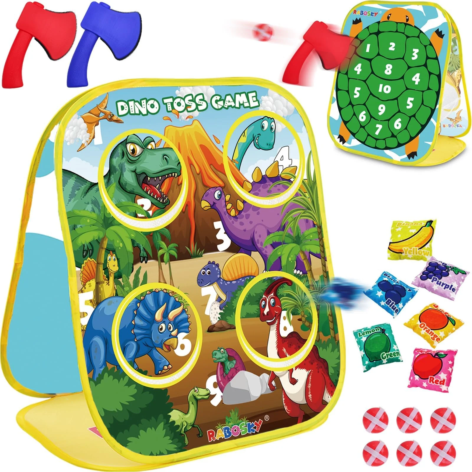 RaboSky Bean Bag Toss Game (Dinosaur 12×24)