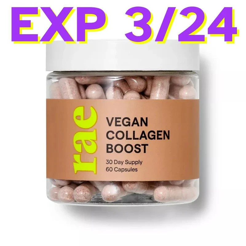 Rae Wellness Vegan Capsules for Natural Collagen Boost SEE PIC FOR DATE