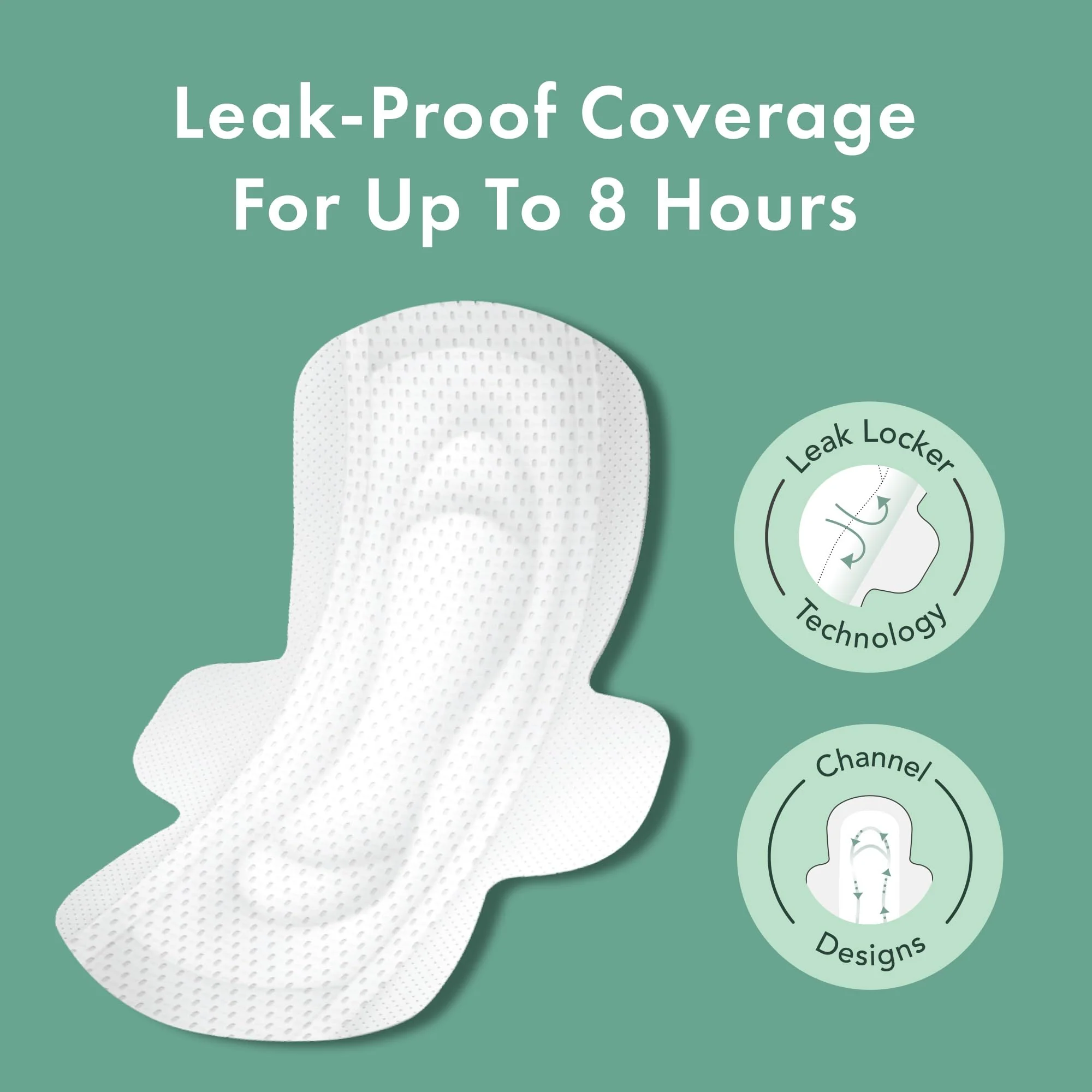 Rael Organic Cotton Cover Pads with Wings - Regular Absorbency, Unscented, Ultra Thin for Women (Regular, 42 Count) - Image 7