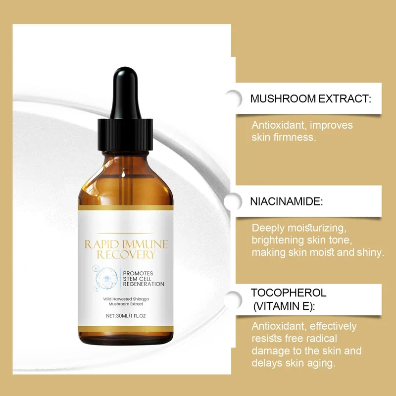Rapid Immune Recovery Hydrating Serum, Anti Wrinkle Serum, Anti-Aging Serum, Smoothing Facial Serum, Moisturiser Face, Centella Face Serum for Skin Repair, Tighten Skin, Improve Sagging, Fine Lines - Image 5