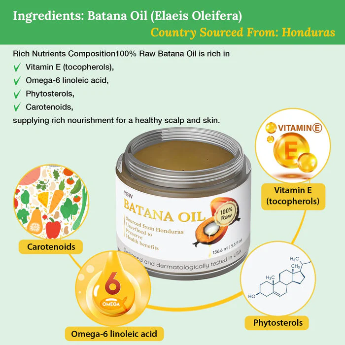 Raw Batana Oil for Hair Growth, 100% Natural, Pure, Unrefined and Organic Dr. Sebi Batana Oil Raw from Honduras Prevent Hair Loss and Enhances Hair Thickness in Men & Women - Image 5