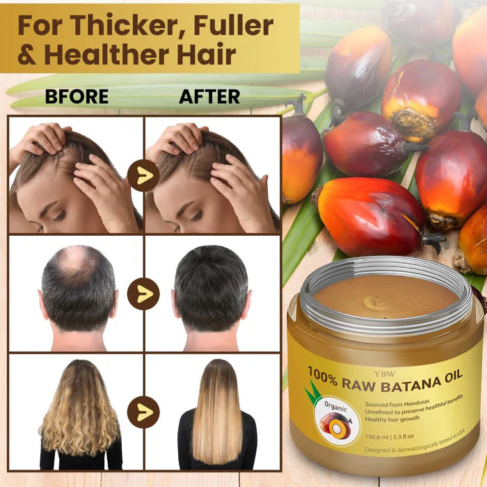 Raw Batana Oil from Honduras - 100% Natural & Organic Dr. Sebi Hair Growth Oil Solution for Men & Women, Raw, Unrefined, Enhances Thickness, Prevents Hair Loss - Image 3