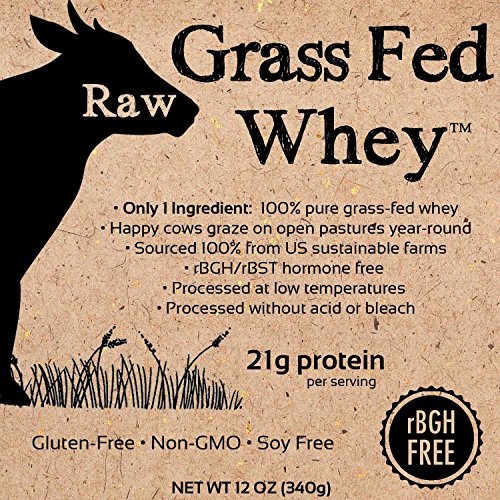Raw Grass Fed Whey - Happy Healthy Cows, COLD PROCESSED Undenatured 100% Grass Fed Whey Protein Powder, GMO-Free + rBGH Free + Soy Free + Gluten Free + No Added Sugar, Unflavored, Unsweetened (12 OZ) - Image 8