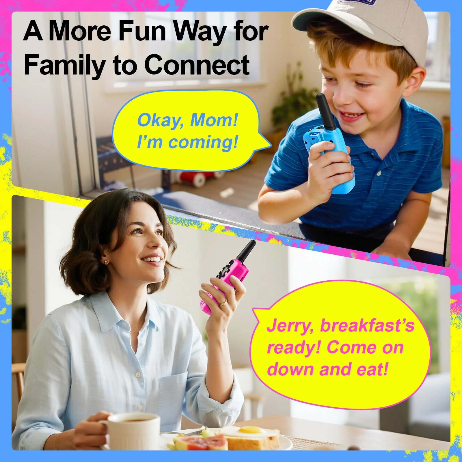 Rechargeable Walkie Talkies for Kids Girls and Boys Toys Age 3 4 5 6 7 8 4-8 5-7 3-5 6-8 8-10 4-5 4-6 Years Old Best Gifts for Christmas Birthday Holiday Stocking Stuffers Presents - Image 5