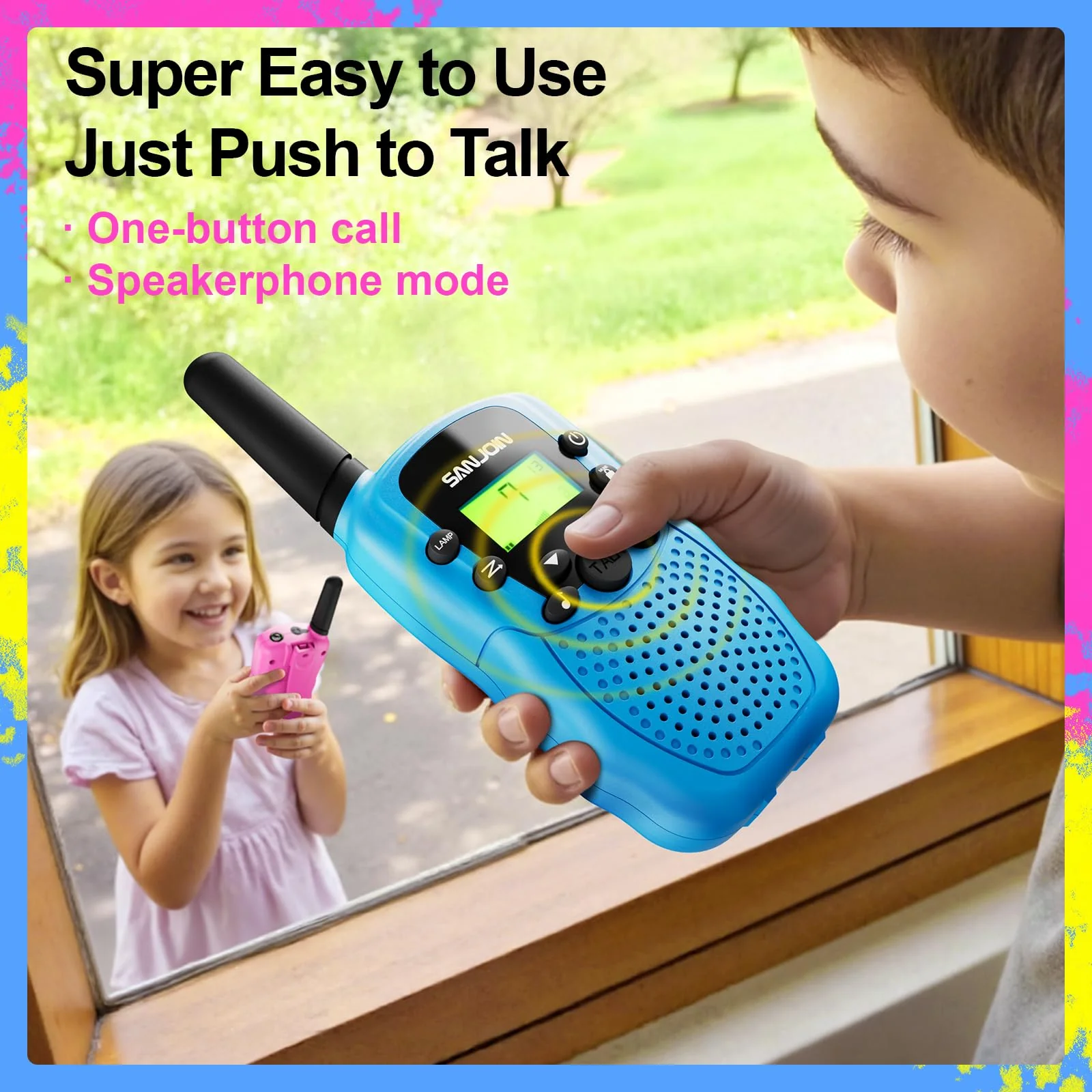 Rechargeable Walkie Talkies for Kids Girls and Boys Toys Age 3 4 5 6 7 8 4-8 5-7 3-5 6-8 8-10 4-5 4-6 Years Old Best Gifts for Christmas Birthday Holiday Stocking Stuffers Presents - Image 6