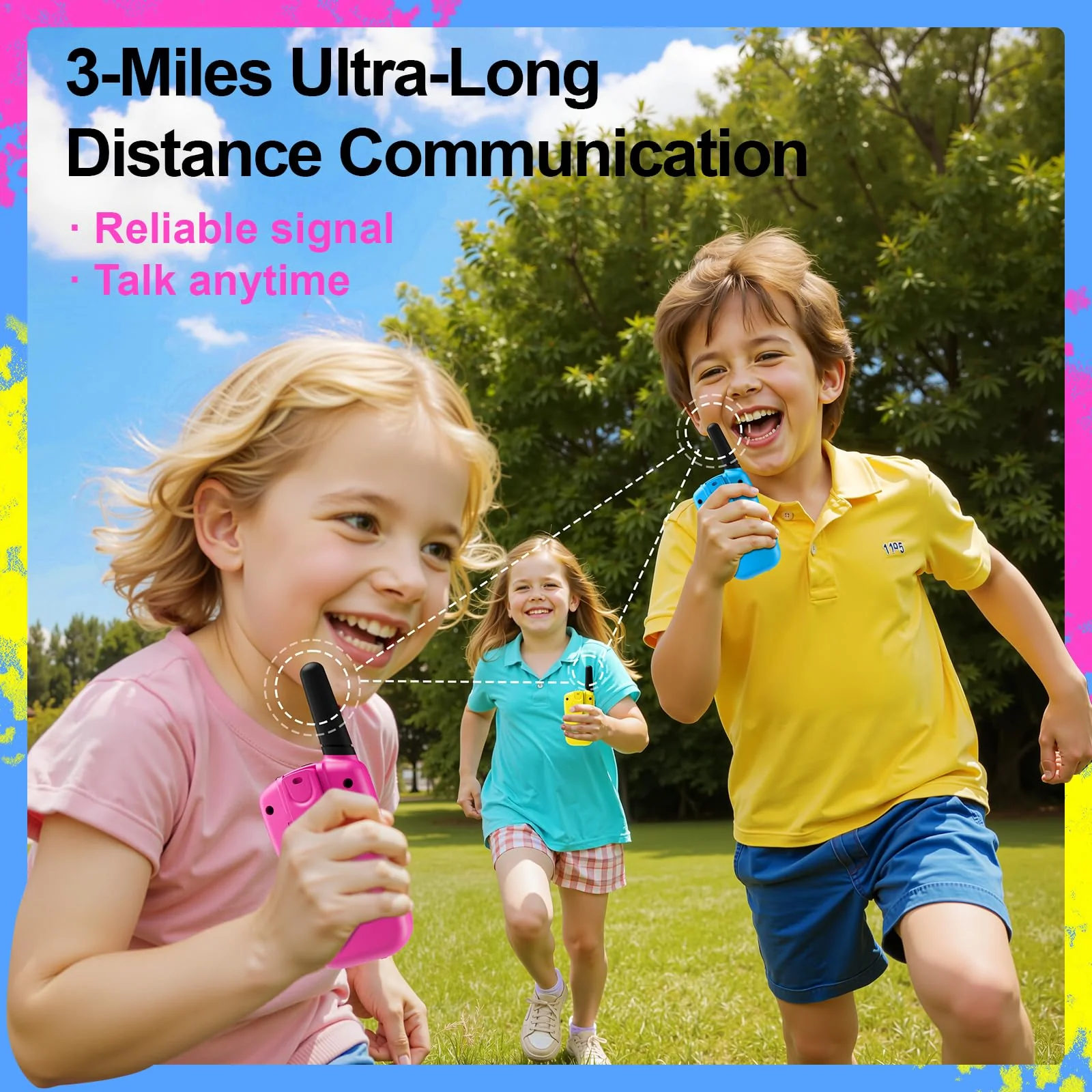 Rechargeable Walkie Talkies for Kids Girls and Boys Toys Age 3 4 5 6 7 8 4-8 5-7 3-5 6-8 8-10 4-5 4-6 Years Old Best Gifts for Christmas Birthday Holiday Stocking Stuffers Presents - Image 7