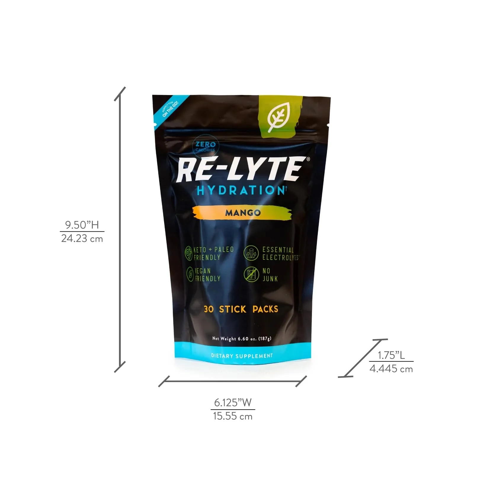 REDMOND Re-Lyte Hydratio Electrolyte Drink Powder Mix (Mango) 30 Stick Packs - Image 6