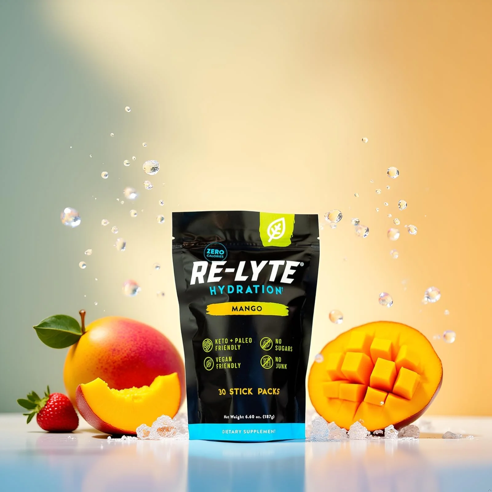 REDMOND Re-Lyte Hydratio Electrolyte Drink Powder Mix (Mango) 30 Stick Packs - Image 7