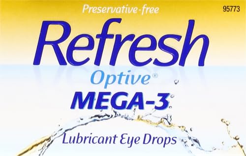 Refresh Optive MEGA-3 Lubricant Eye Drops Preservative-Free Artificial Tears, 0.01 fl oz (0.4 mL), 30 Single-Use Containers - Image 2