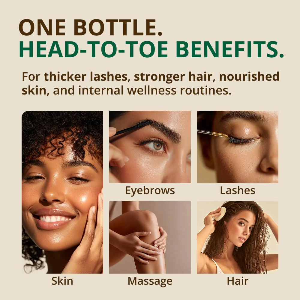 RejuveNaturals Castor Oil (16oz Glass Bottle) USDA Certified Organic, 100% Pure, Cold Pressed, Hexane Free. Boost Hair Growth for Thicker, Fuller Hair, Lashes & Eyebrows. - Image 5