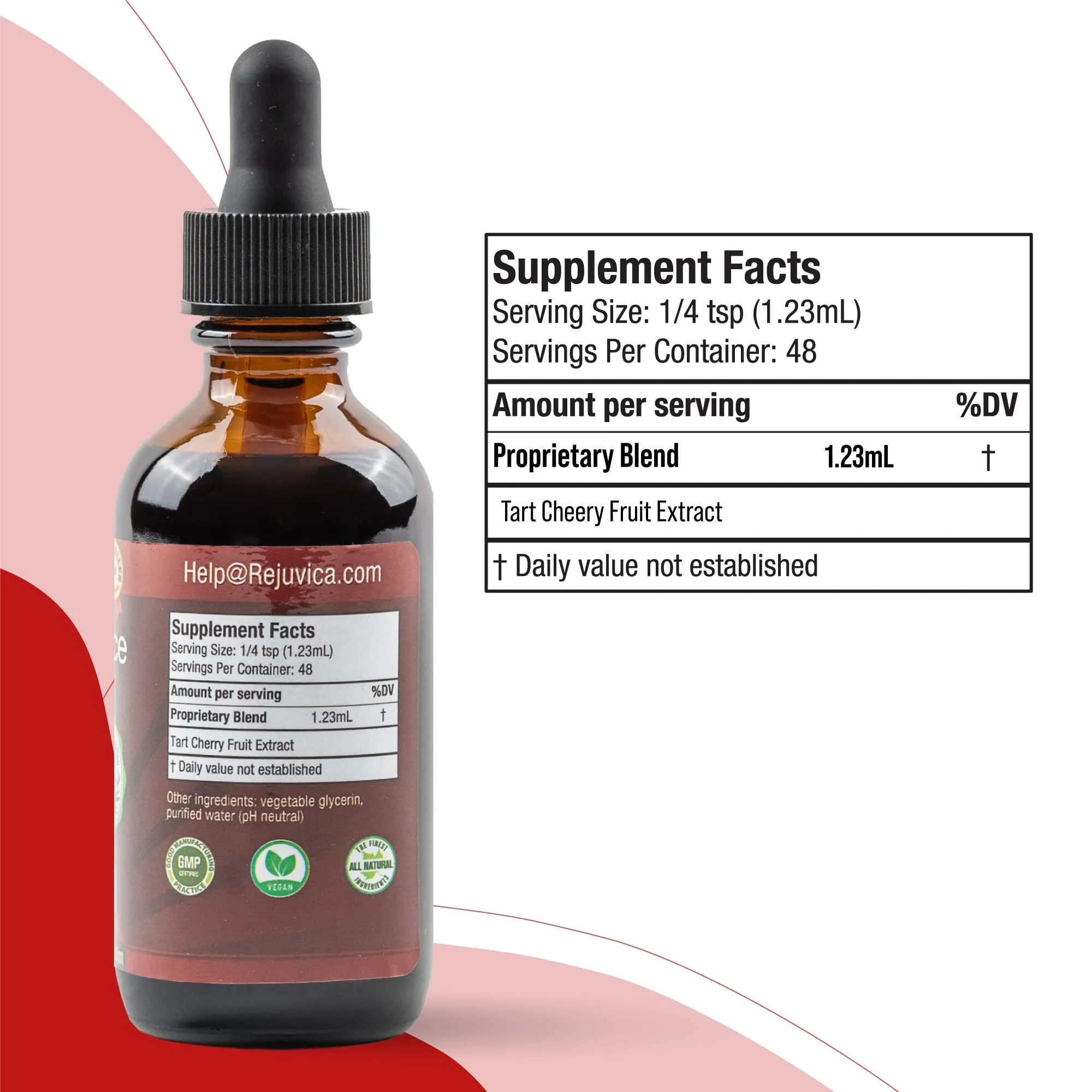 Rejuvica Health Cherry Force - Advanced Tart Cherry Extract - Real Tart Cherries - Rich in Phytonutrients - Liquid Extract for Better Absorption - Image 3