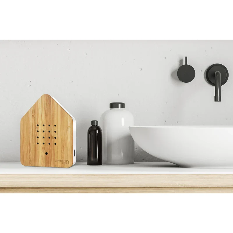 Relaxound Zwitscherbox Wood The Original Solid Wood Front Bamboo Bird Singing Natural Sounds Forest Atmosphere Soundbox - Image 4