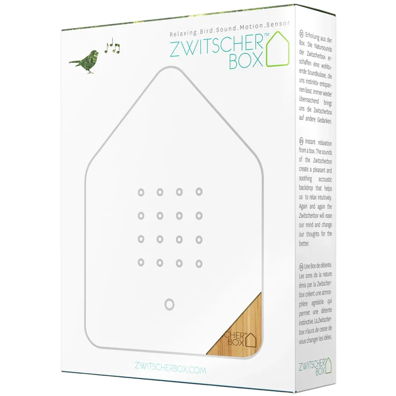 Relaxound Zwitscherbox Wood The Original Solid Wood Front Bamboo Bird Singing Natural Sounds Forest Atmosphere Soundbox - Image 5