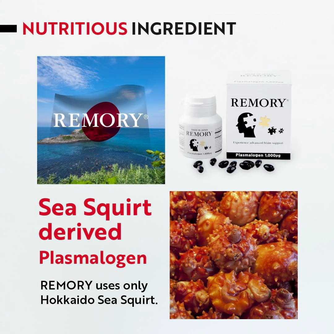 REMORY Plasmalogen Sea Squirt Supplement - Brain Health Supplement - 30 Days Supply - Image 6