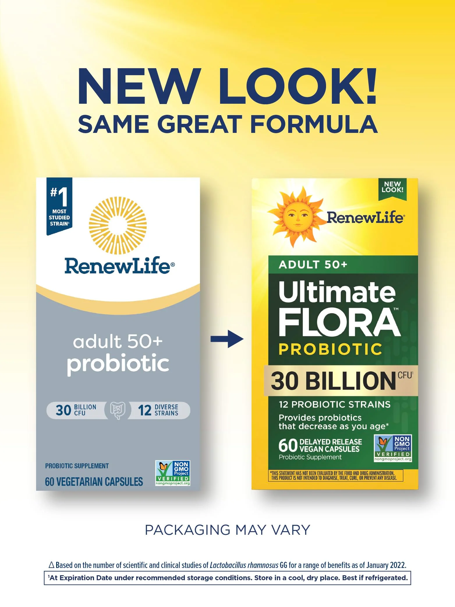 Renew Life Probiotic Adult 50 Plus Probiotic Capsules, Daily Supplement Supports Urinary, Digestive and Immune Health, L. Rhamnosus GG, Dairy, Soy and gluten-free, 30 Billion CFU, 60 Count - Image 7