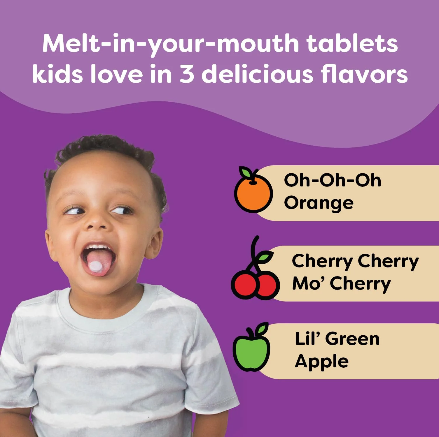 Renzo's Picky Eater Kids Multivitamin with Iron, Dissolving Kids Vitamins with Vitamin D3 and K2 and More, 60 Sugar-Free Melty Tabs, Lil’ Green Apple Flavored - Image 6