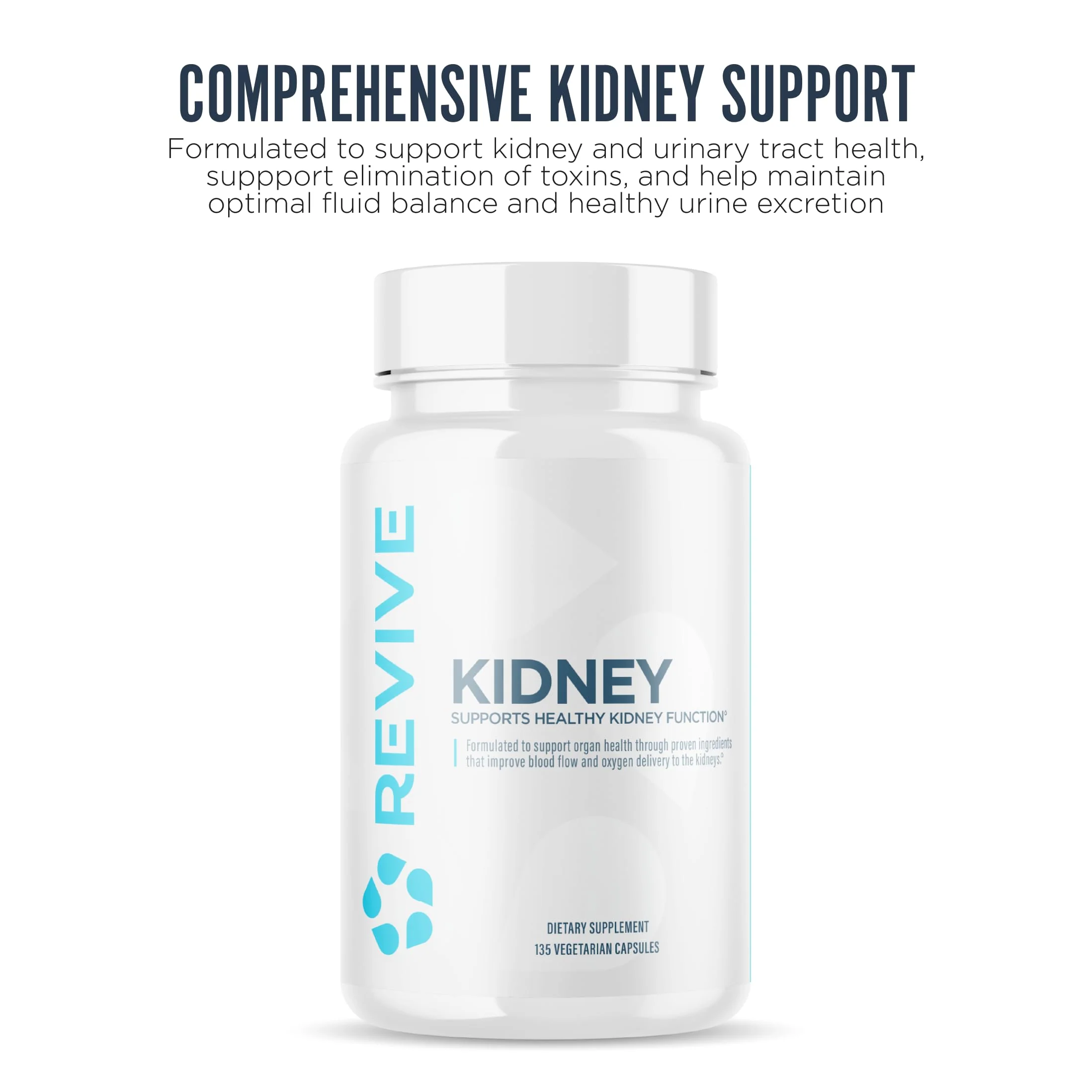 Revive MD Kidney Support Supplement for Men & Women - Kidney Cleanse Detox & Repair Capsules Support Overall Health & Function - Vegan-Friendly, Gluten-Free, & Soy-Free (135 Vegetarian Capsules) - Image 6