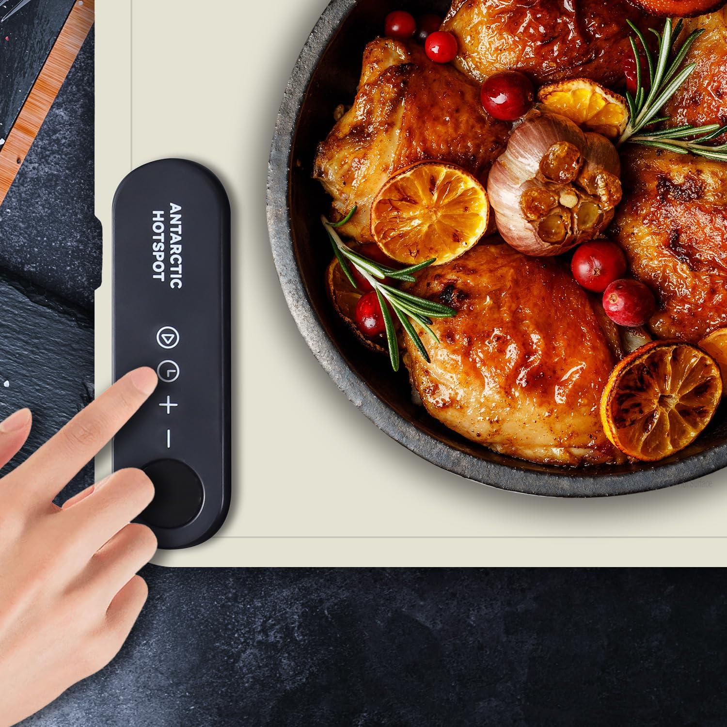 Revolutionary Rollable Full Surface Heating Warming Mat for Food Party Buffet Daily Use, Portable Electric Silicone Defrosting Tray, Hot Plate Keep Food Warm (Beige) - Image 4