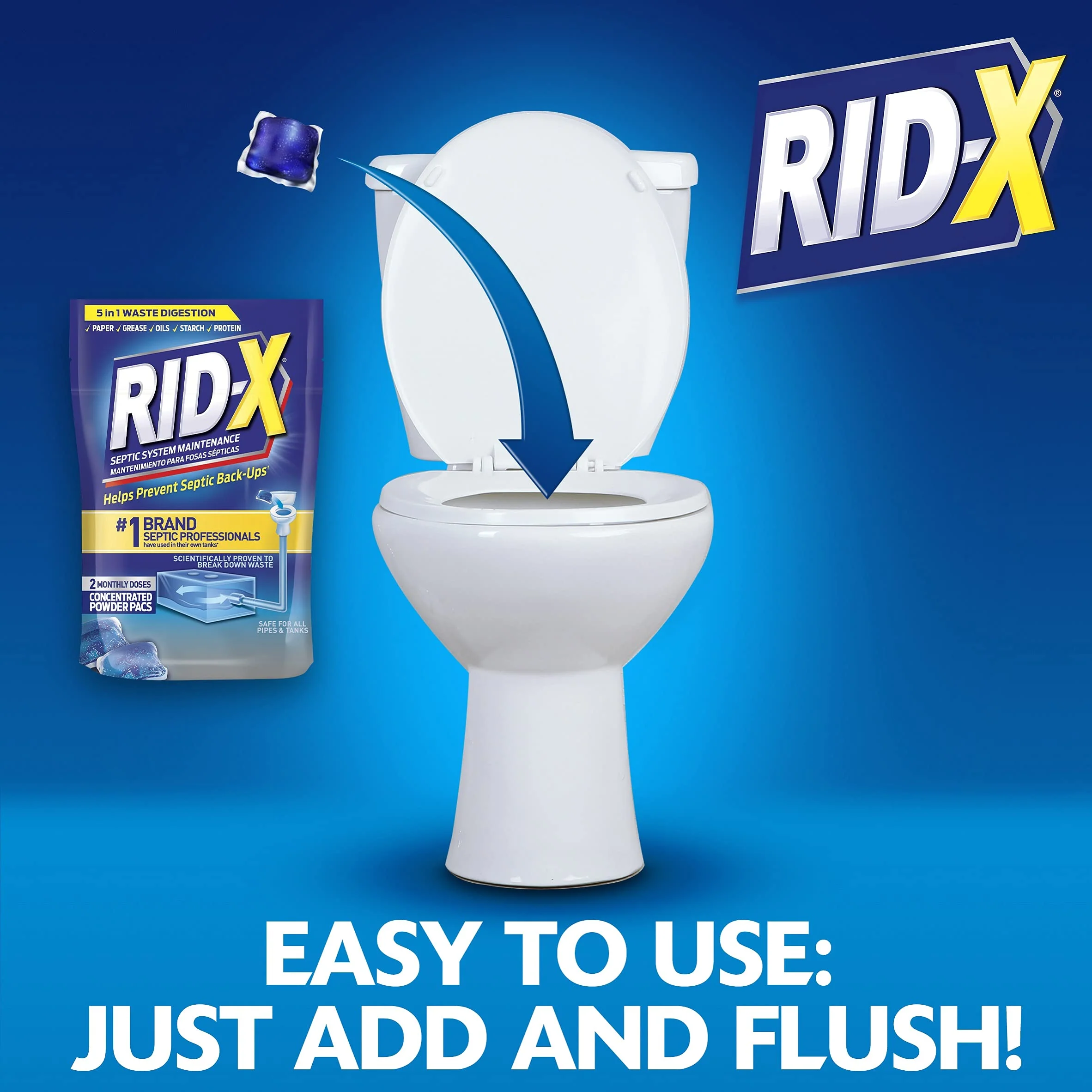 Rid-X Septic Treatment, 12 Month Supply of Septi-Pacs, 12.6 Oz - Image 6