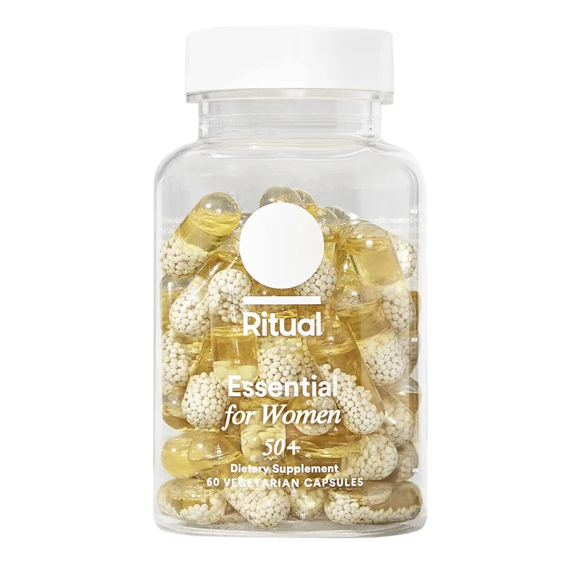 Ritual Ritual Multivitamin for Women 50+, Menopause Supplements with Vitamin D3, K2 and Magnesium for Bone Support*, Omega-3 DHA, Vitamin B12, Non-GMO, Mint Essenced, 30 Day Supply, 60 Vegan Capsules