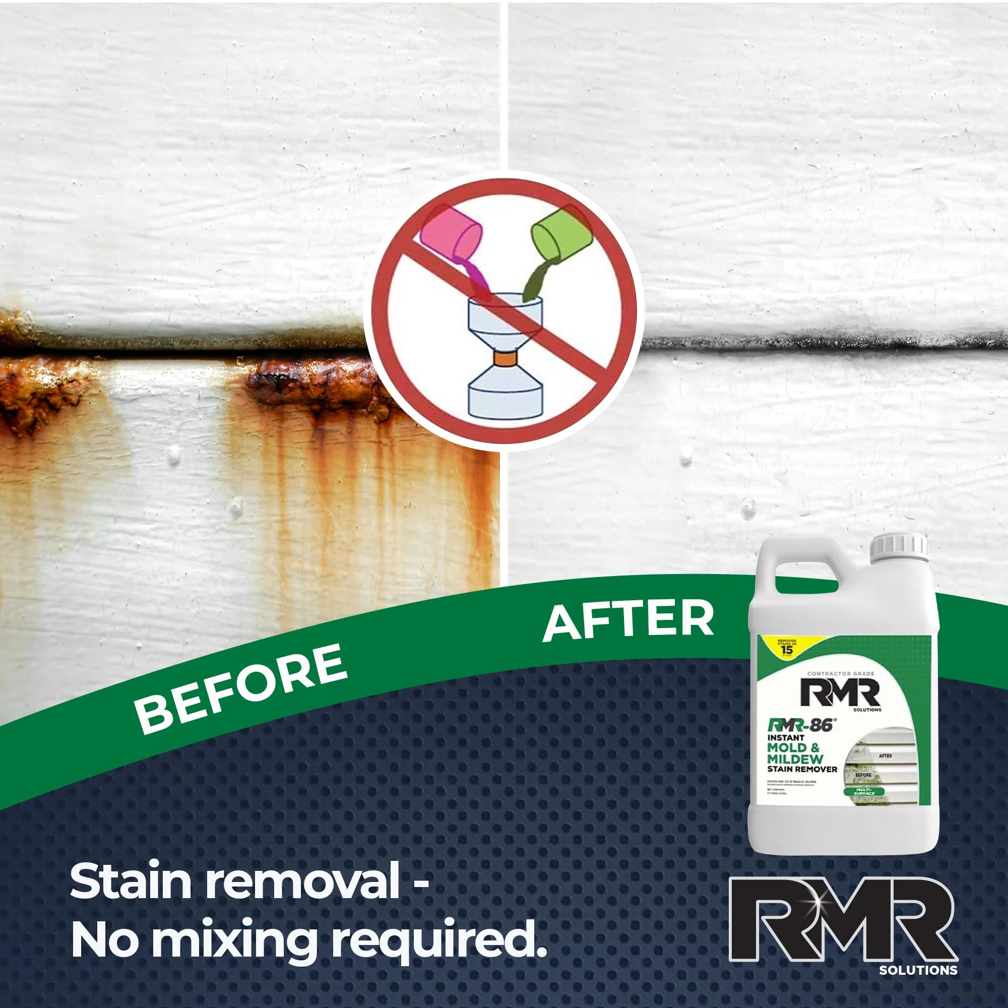 RMR-86 Instant Mold Stain and Mildew Stain Remover Spray - Scrub Free Formula, 2.5 Gallon (320 Fl Oz) - Image 6