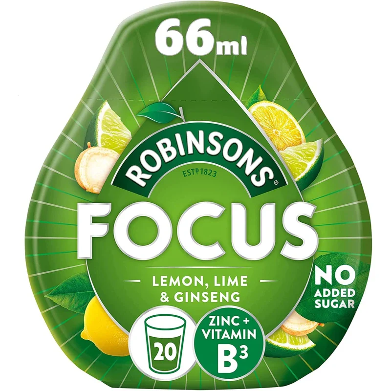 Robinsons Set of Different Flavours Squash Drinks (Raspberry, Strawberry & Acai with VitaminB6, Orange & Guava, Peach Mango & Passion Fruit , Lemon, Lime & Ginseng) 4 X 66ml - Image 5