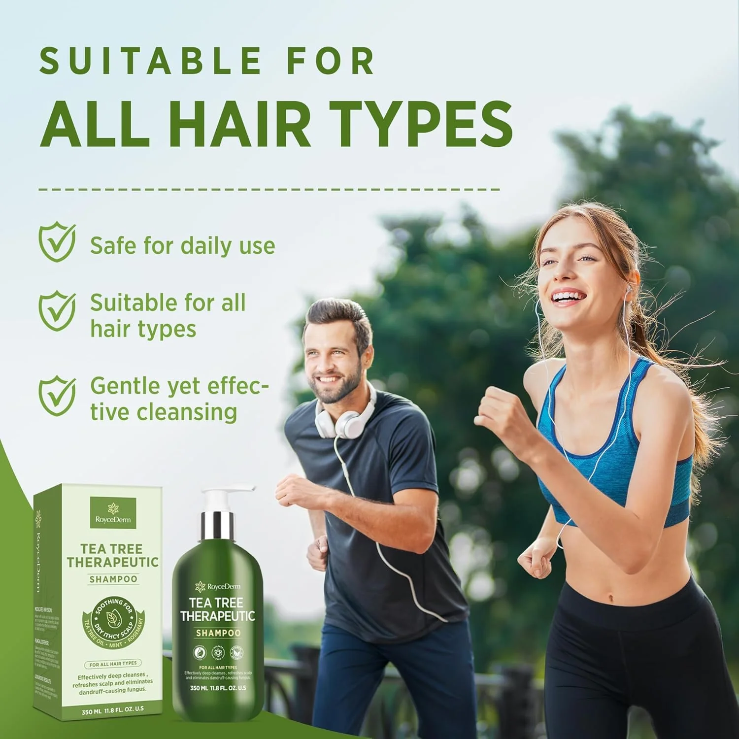Roycederm Tea Tree Antifungal Shampoo: Folliculitis Shampoo for Dry Scalp, Dandruff, and Itchy Scalp - Medicated Clarifying shampoo with Tea Tree Oil, Paraben & Sulfate Free - Image 6