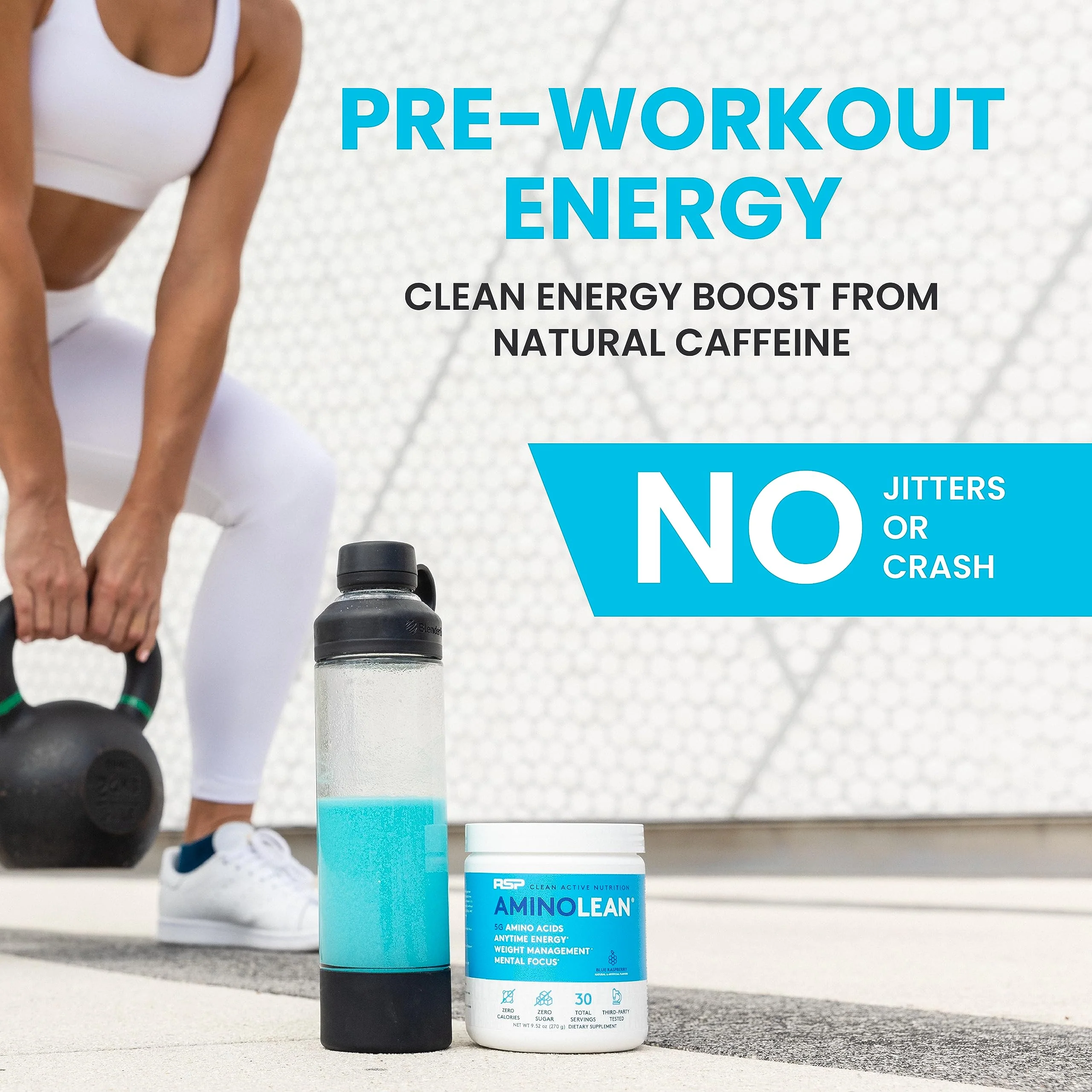 RSP NUTRITION AminoLean Pre Workout Powder, Amino Energy & Weight Management with Vegan BCAA Amino Acids, Natural Caffeine, Preworkout Boost for Men & Women, 30 Serv - Image 5