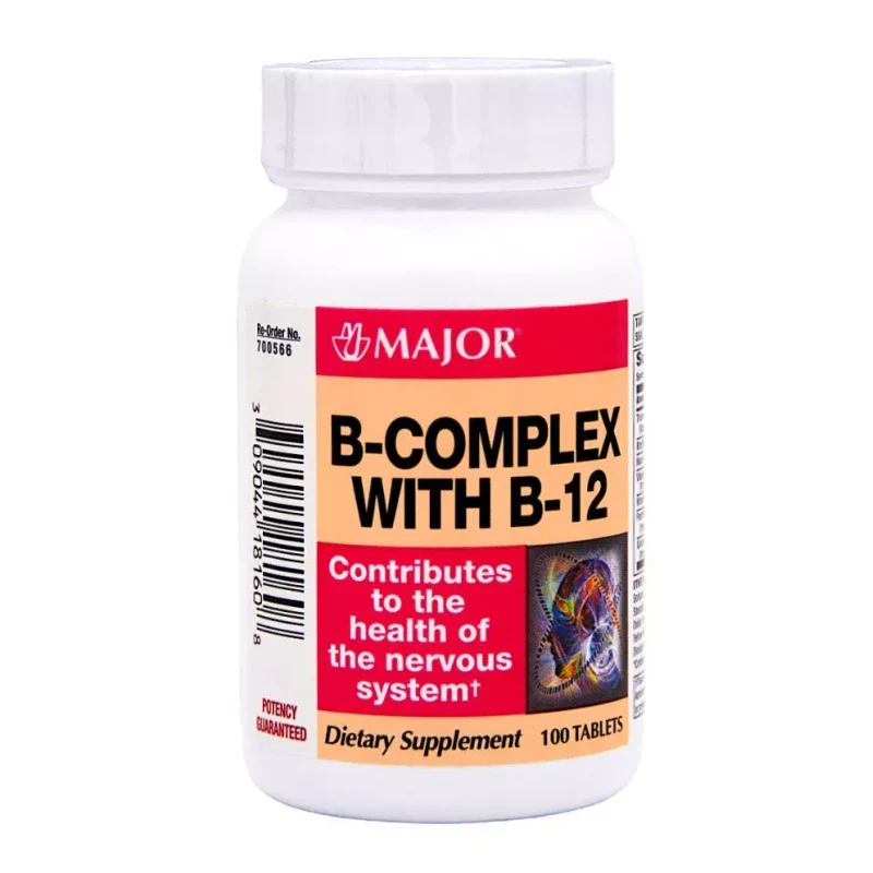 Rugby / Major B-Complex B-12 Vitamins - 100 Tablets | No Gluten (Exp 1-2026) - Image 5