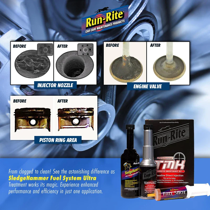 RUN-RITE Preventive Maintenance Fuel Cleaner Kit - Gas Treatment and Fuel Injector Cleaner - Valve, Carbon Deposit & Fuel System Treatment - Improves Fuel Performance and Intake Lubrication (3 pcs) - Image 3