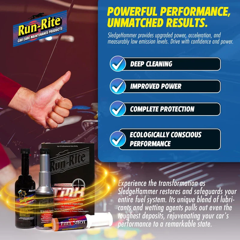 RUN-RITE Preventive Maintenance Fuel Cleaner Kit - Gas Treatment and Fuel Injector Cleaner - Valve, Carbon Deposit & Fuel System Treatment - Improves Fuel Performance and Intake Lubrication (3 pcs) - Image 4