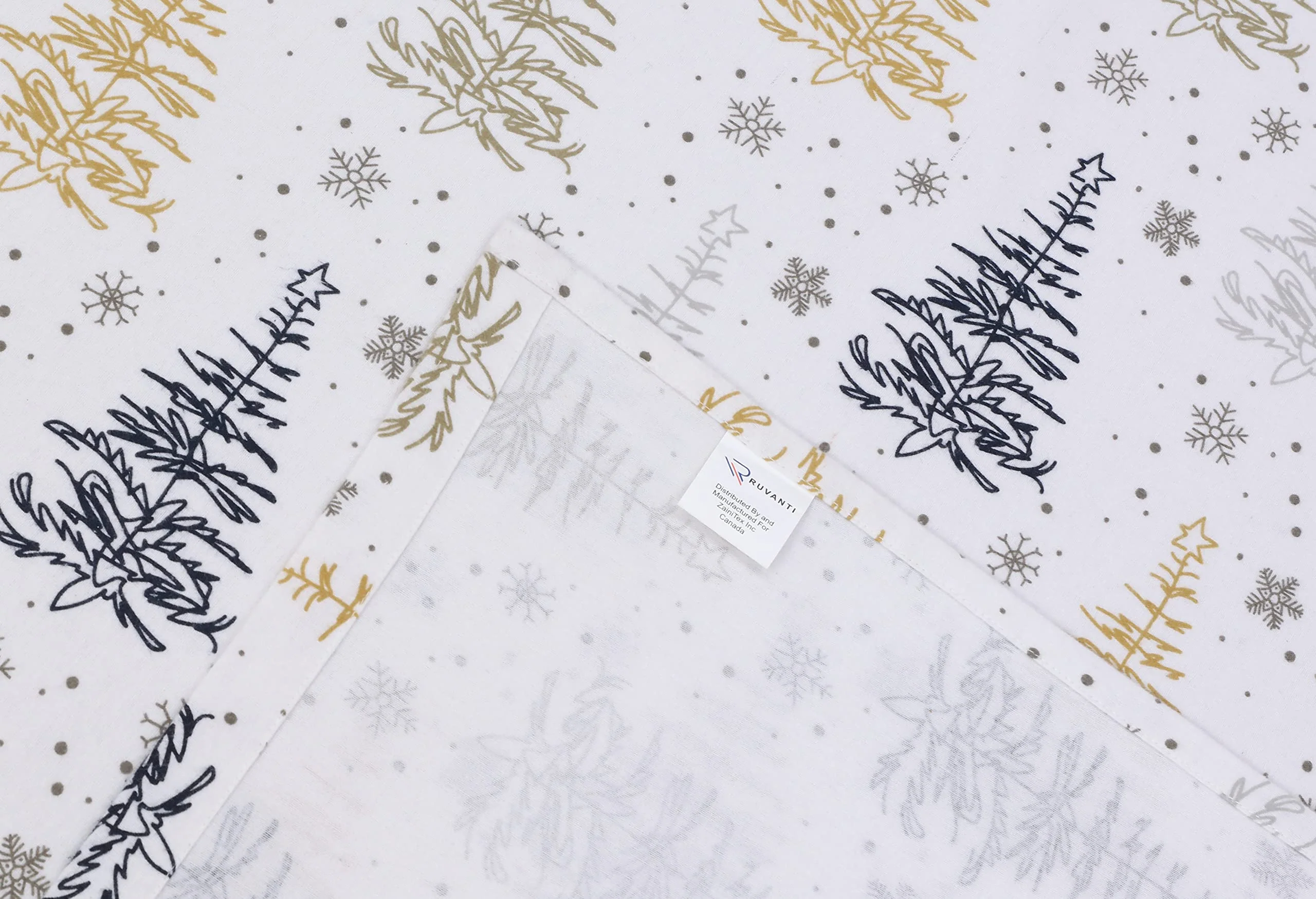RUVANTI Flannel Sheets King Size - 100% Cotton Brushed King Size Sheets Set - Deep Pockets 16 Inches Bed Sheets - All Seasons Breathable & Extra Soft - Warm & Cozy, 4 Piece, Christmas Tree - Image 2