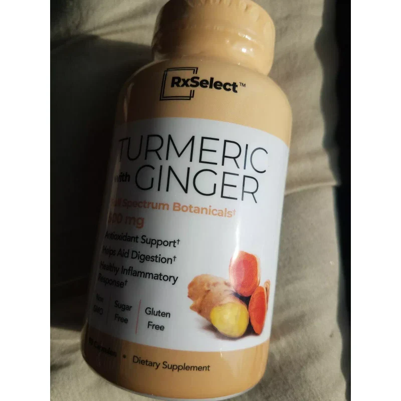 RxSelect TURMERIC with GINGER 500 MG Exp 5/2027 New & Sealed 90 Capsules - Image 3
