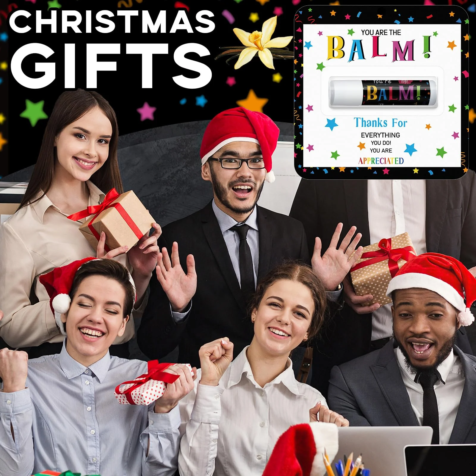 Sacubee 30 Pack Employee Appreciation Gifts Bulk Lip Balms Teacher Staff Team Thank You Gifts You're the Balm Fall Thanksgiving Christmas Appreciation Party Favors for Coworkers Women Men Volunteer - Image 2