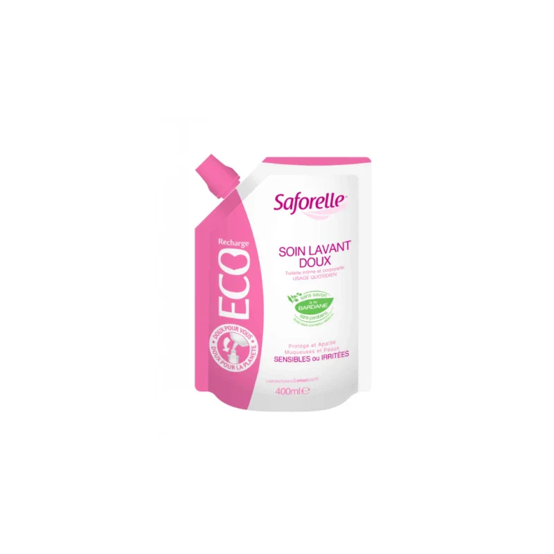 Saforelle Soin Lavant Doux Eco Recharge 400ml - Image 2