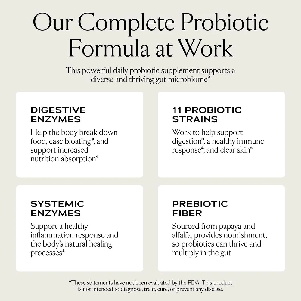 SAKARA Complete Probiotic, 180 Capsules - Probiotics for Women Digestive Health, Gut Health Pre and Probiotics for Women, Prebiotics and Probiotics - Image 4