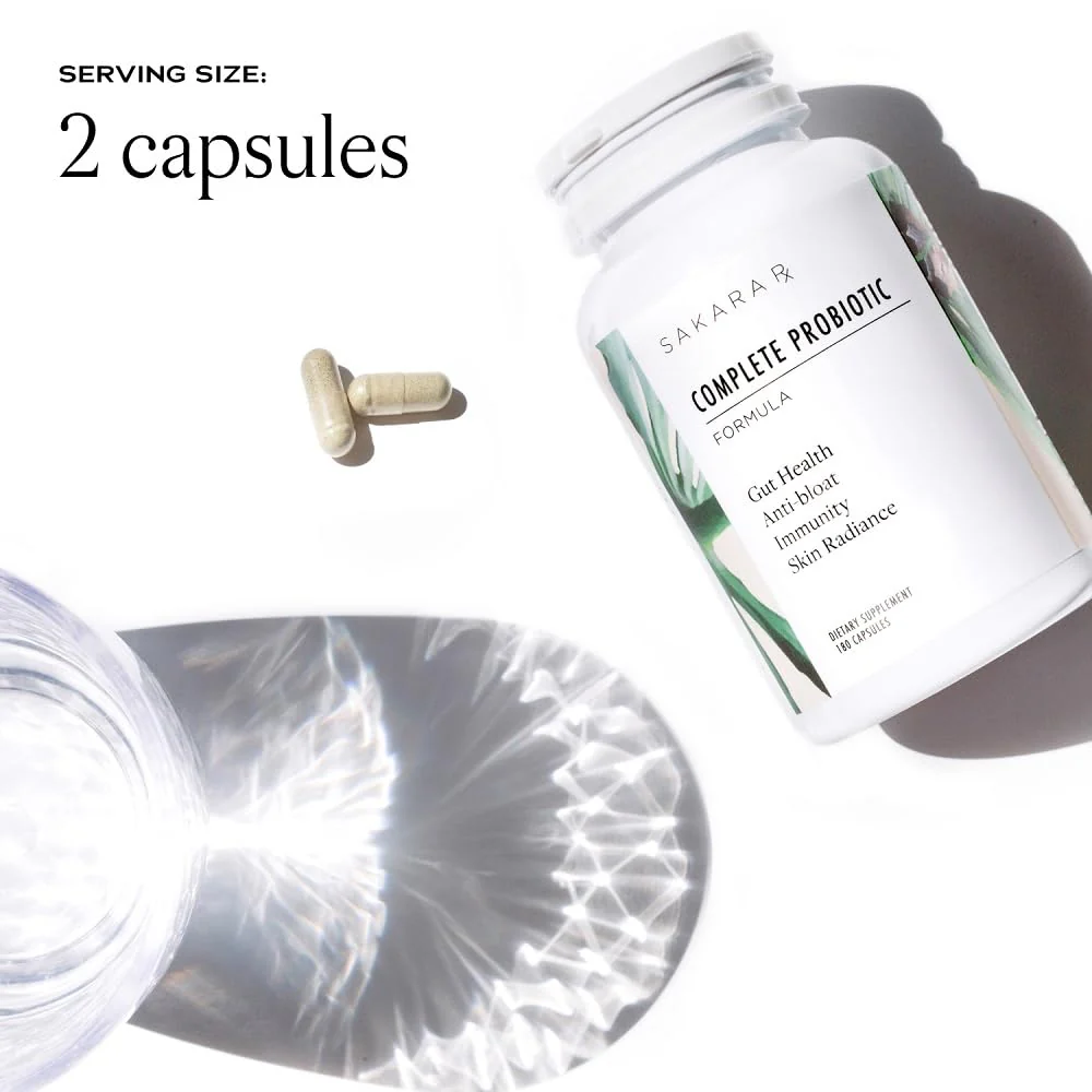 SAKARA Complete Probiotic, 180 Capsules - Probiotics for Women Digestive Health, Gut Health Pre and Probiotics for Women, Prebiotics and Probiotics - Image 5