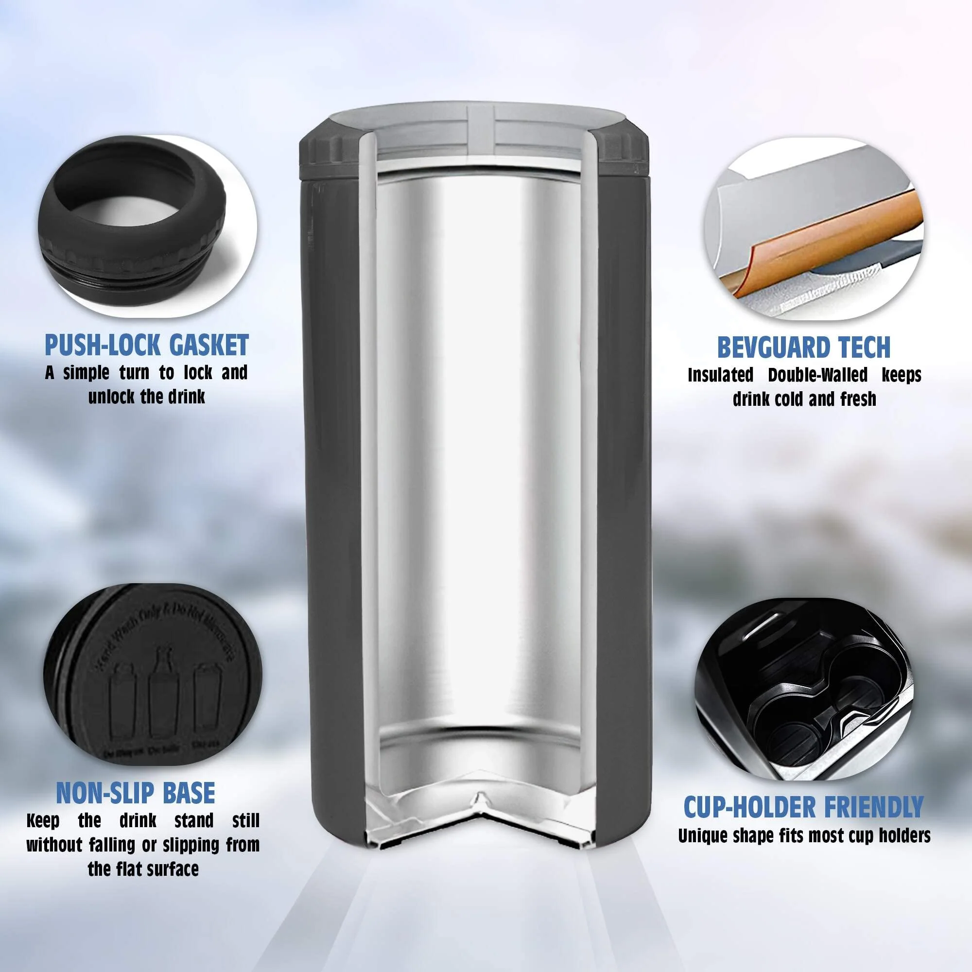 SANDJEST 4-in-1 Tumbler Gifts for Dad from Daughter Son - 12oz Dad Fuel Can Cooler Tumblers Travel Mug Cup - Stainless Steel Insulated Cans Coozie Christmas, Birthday, Father's Day Gift for Daddy - Image 3