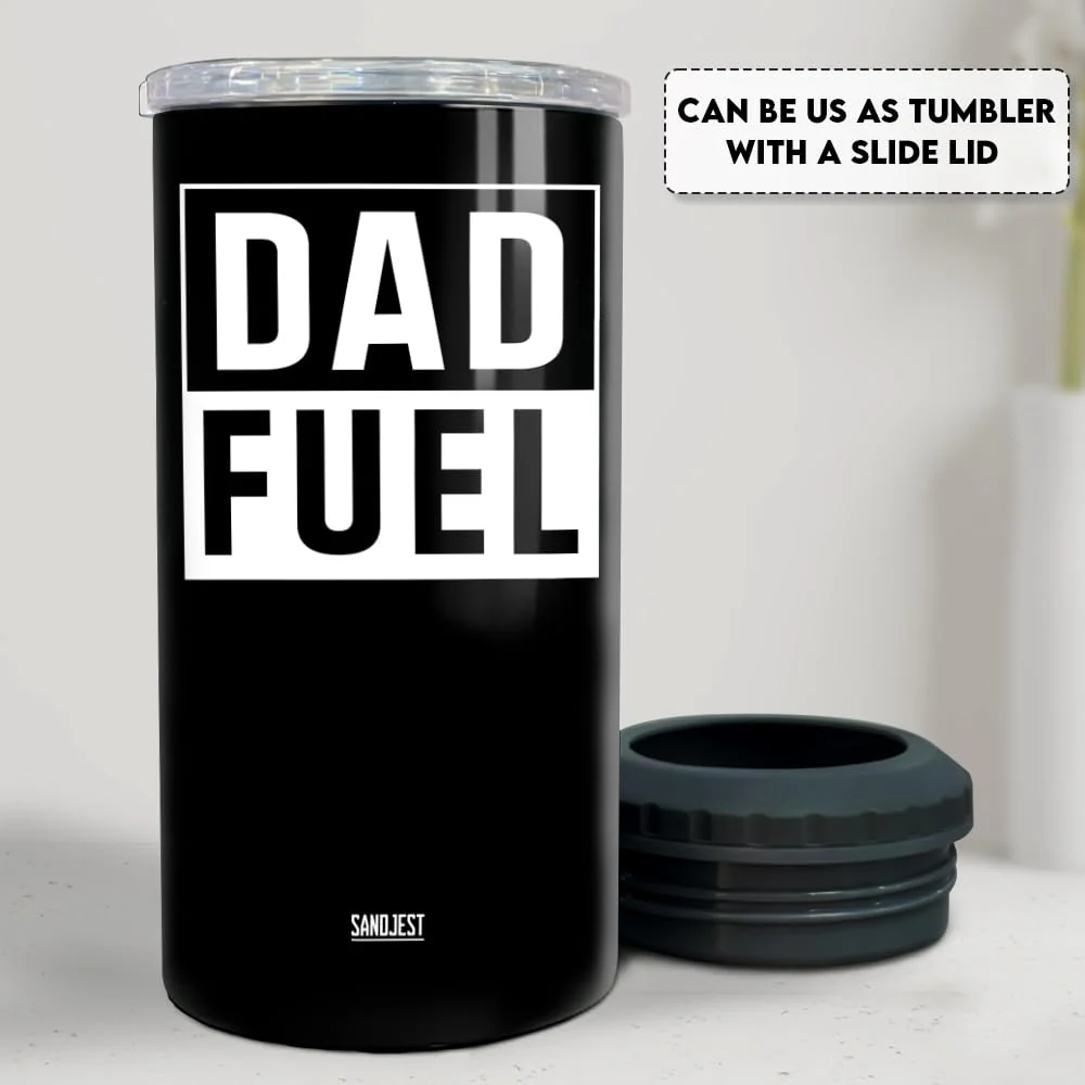 SANDJEST 4-in-1 Tumbler Gifts for Dad from Daughter Son - 12oz Dad Fuel Can Cooler Tumblers Travel Mug Cup - Stainless Steel Insulated Cans Coozie Christmas, Birthday, Father's Day Gift for Daddy - Image 6