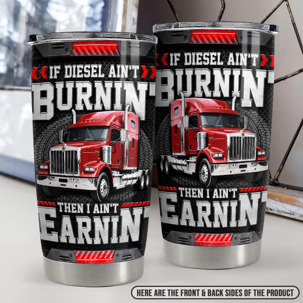 SANDJEST Truck Driver Tumbler 20oz Stainless Steel Insulated Travel Mug Cup for Men Dad Husband Trucker Gifts for Birthday Christmas Fathers Day - Image 5